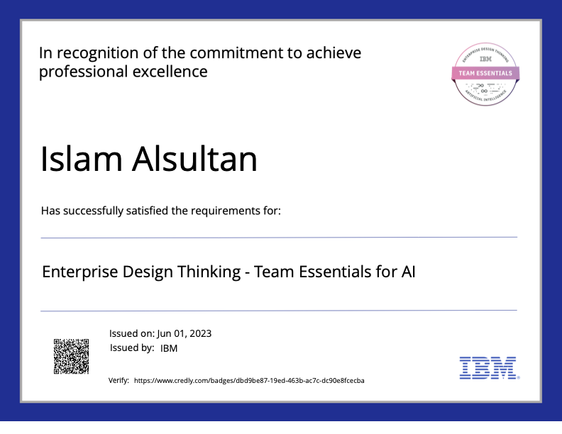 Enterprise Design Thinking Team Essentials for AI