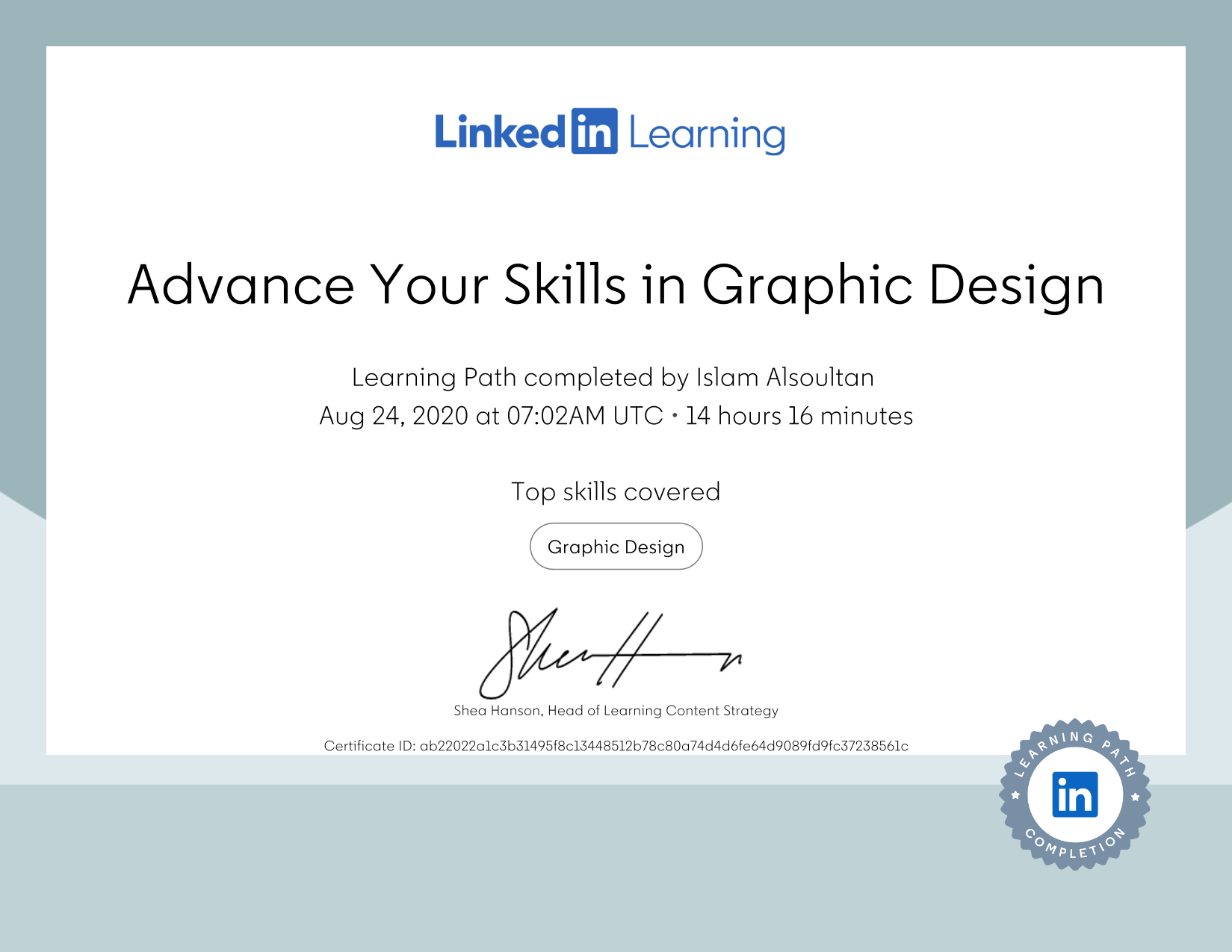 LinkedIn Learning Certificate